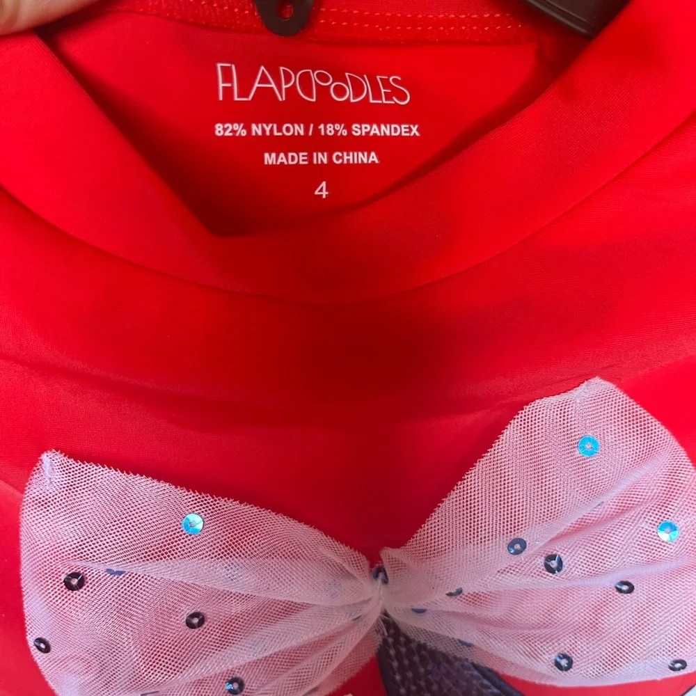 Flapdoodles Girls Swim Top Shirt Size 4 NWT